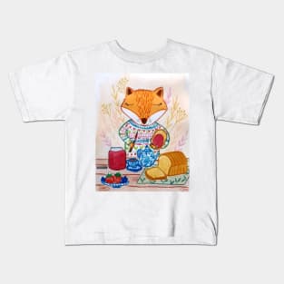 Breakfast with Mr. Fox Kids T-Shirt